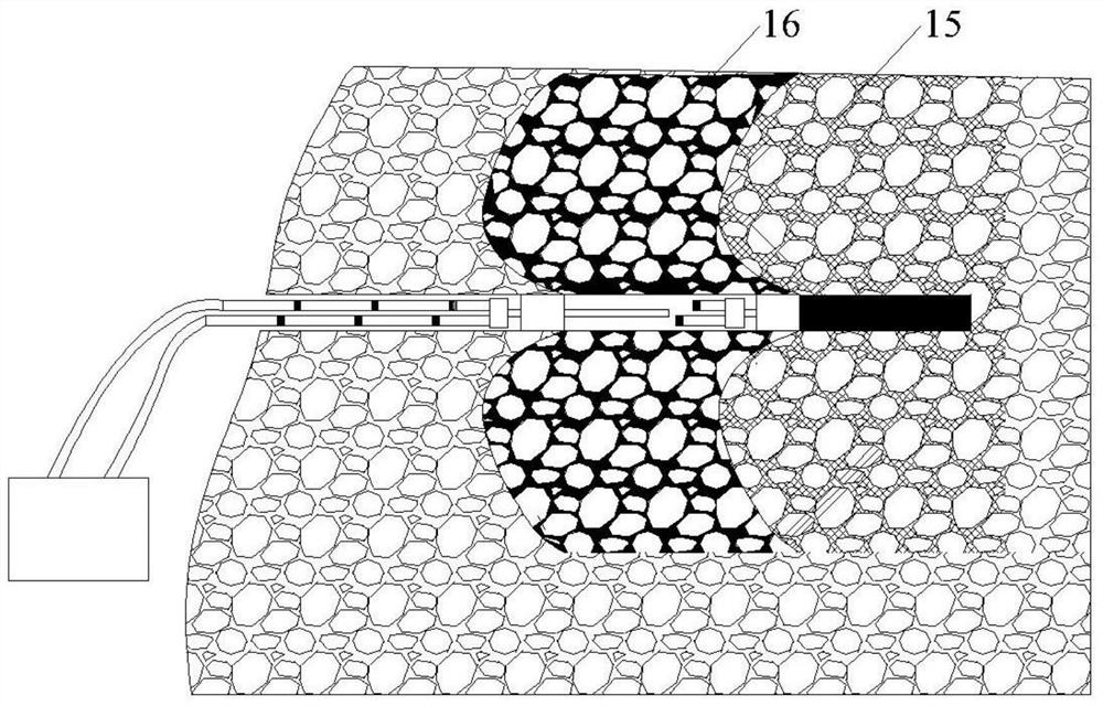 Coal and rock mass deep hole subsection grouting reinforcement device and reinforcement method