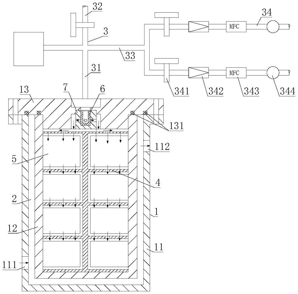 Solid hydrogen storage and supply device for hydrogen refueling station