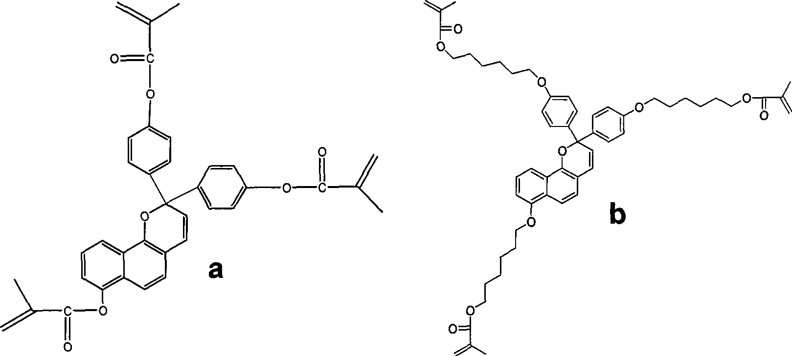 Method for synthesizing photochromic cross-linked polymer containing naphthyl hydroxide pyran group