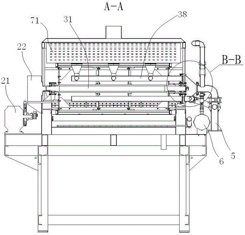 A pulp molding double-sided rotary hub forming machine