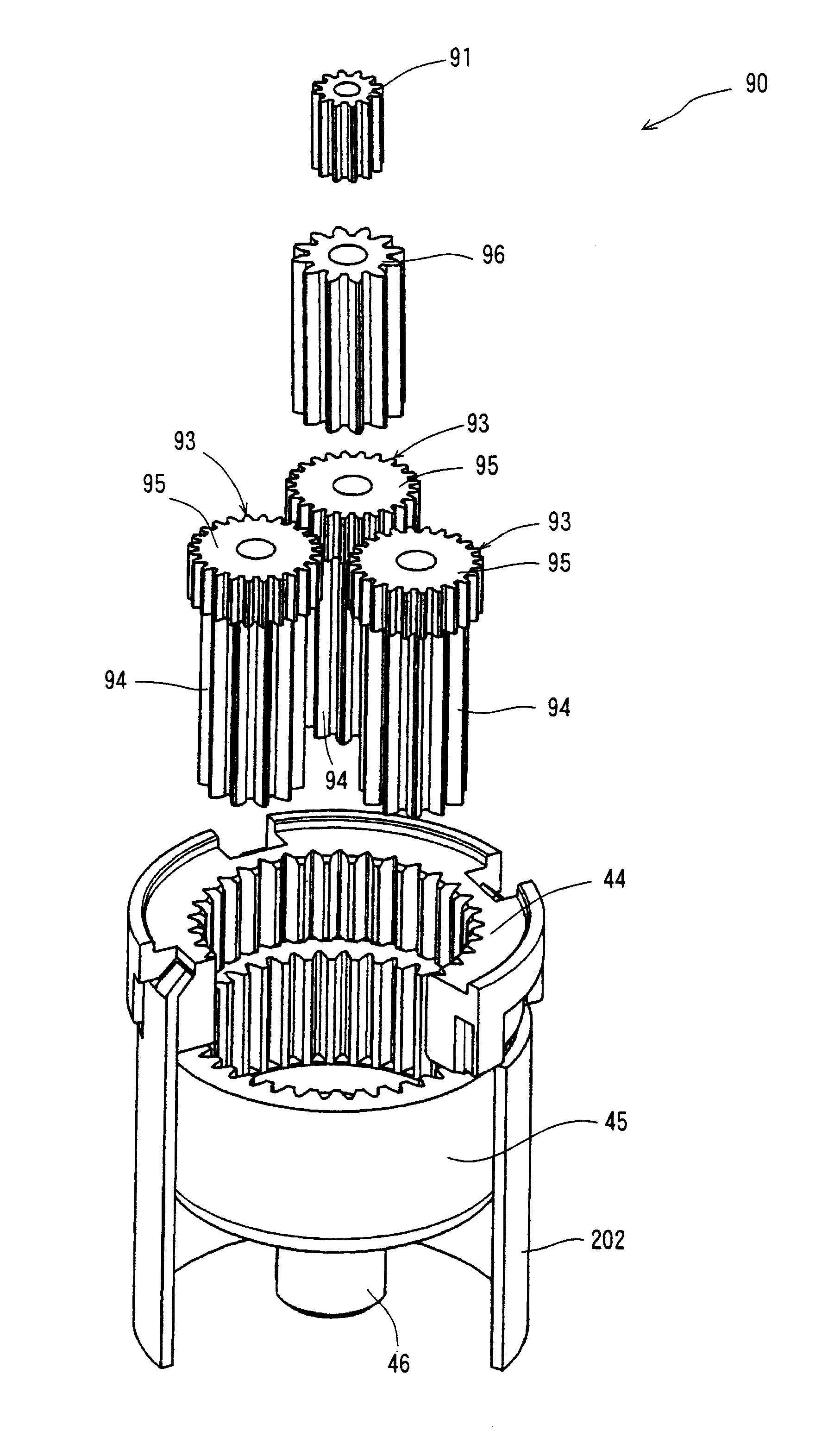 Planetary gear mechanism and motor-operated valve using the same