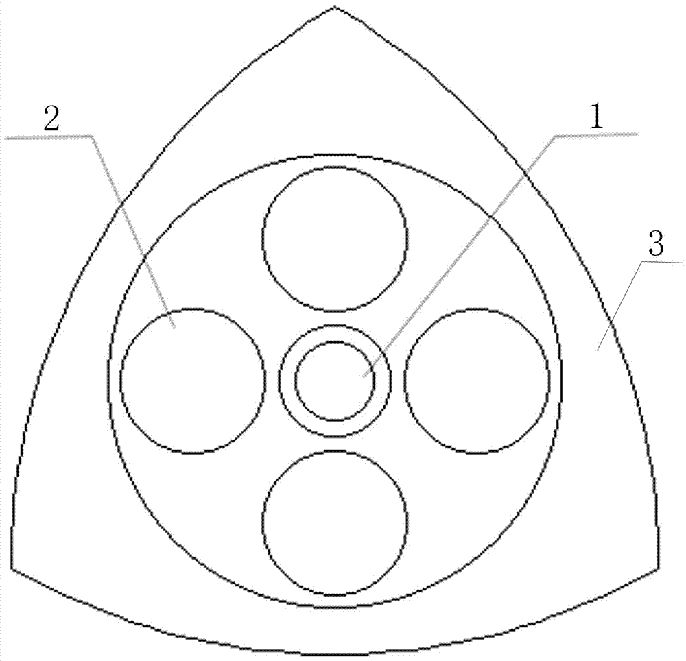 Toothless triangular rotor for flow meter