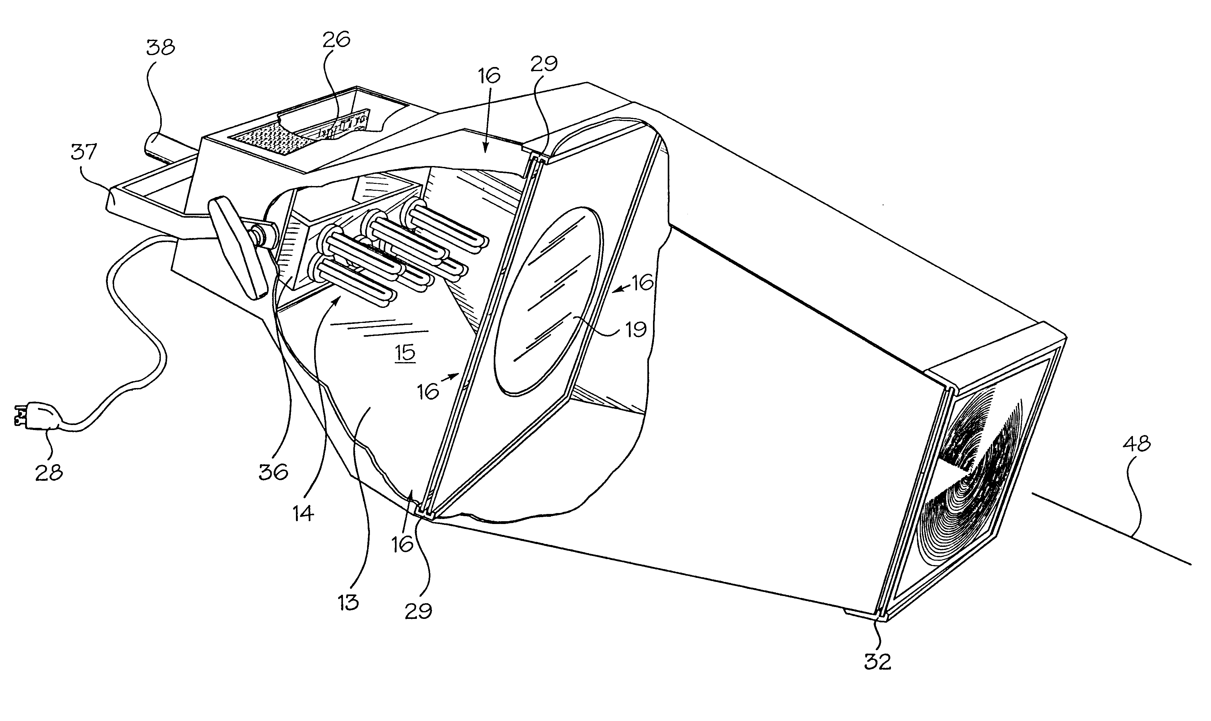 Catadioptric lens system for collecting and directing light from large aperture luminescent light illuminating fixtures