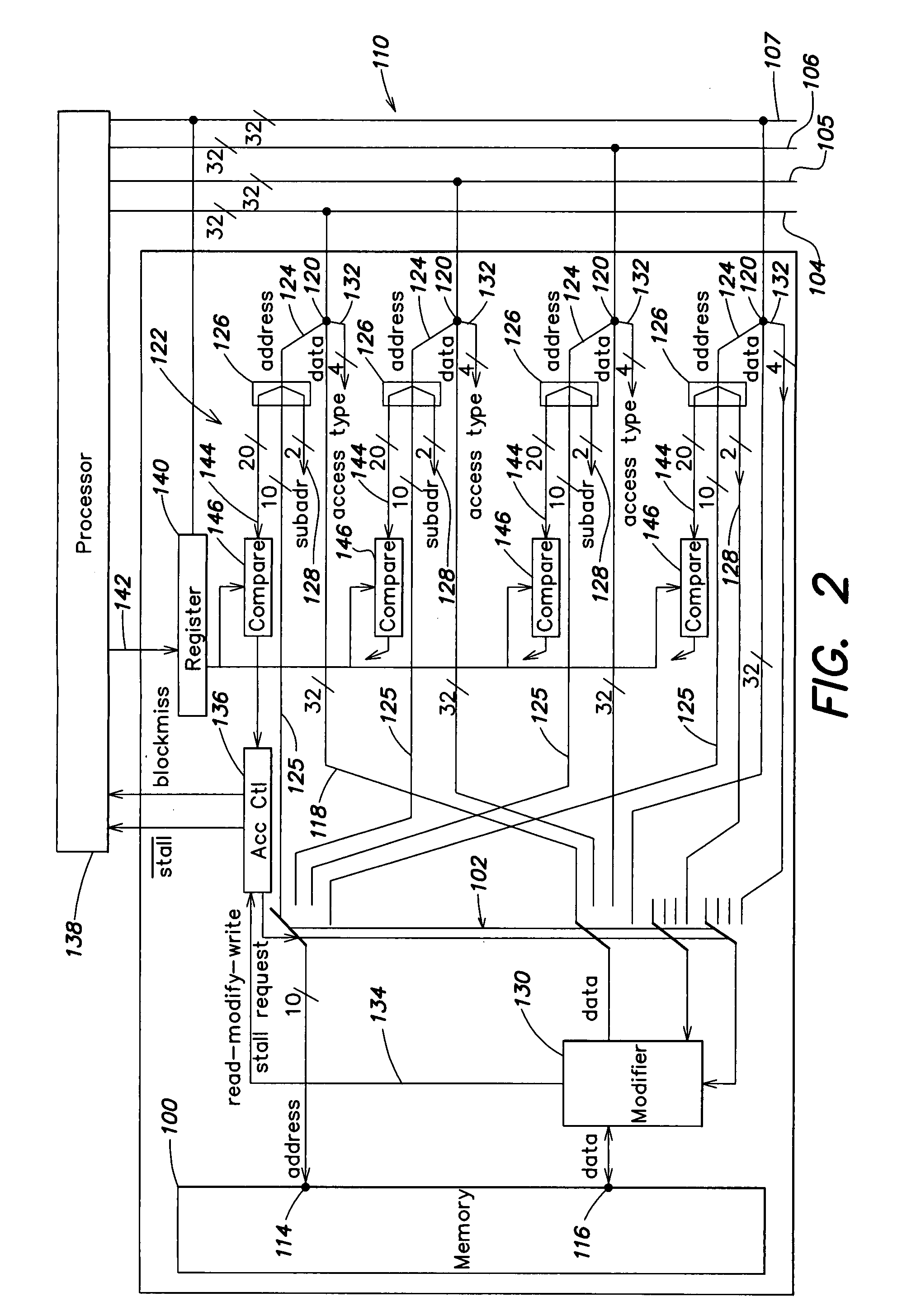 Storage device for a multibus architecture