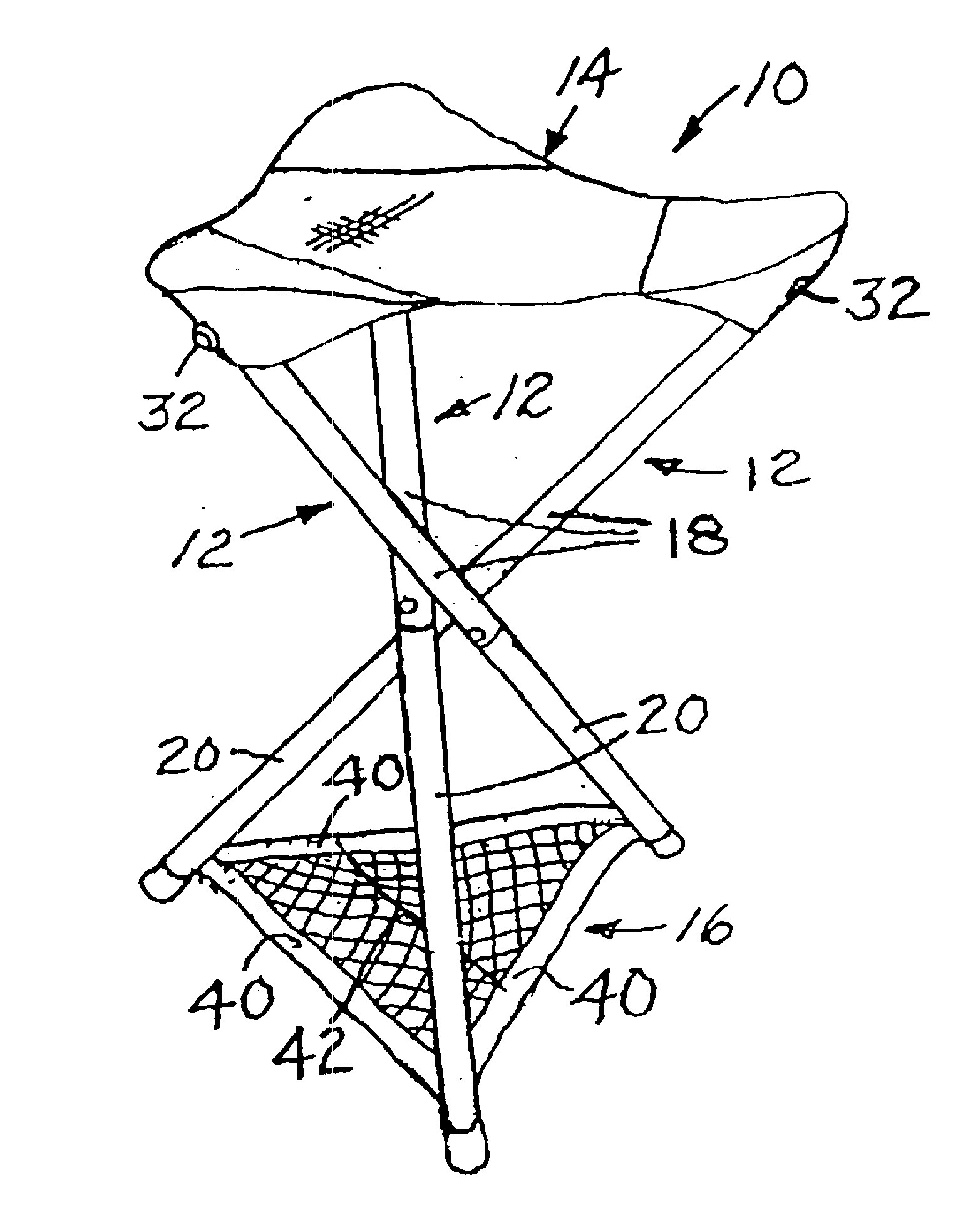 Portable collapsible seat