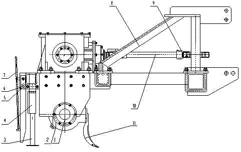 Subsoiling and rotary cultivating machine with working width of 420cm