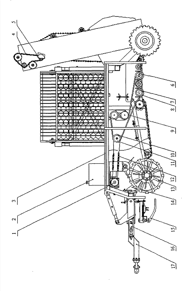 Combine harvester of beet