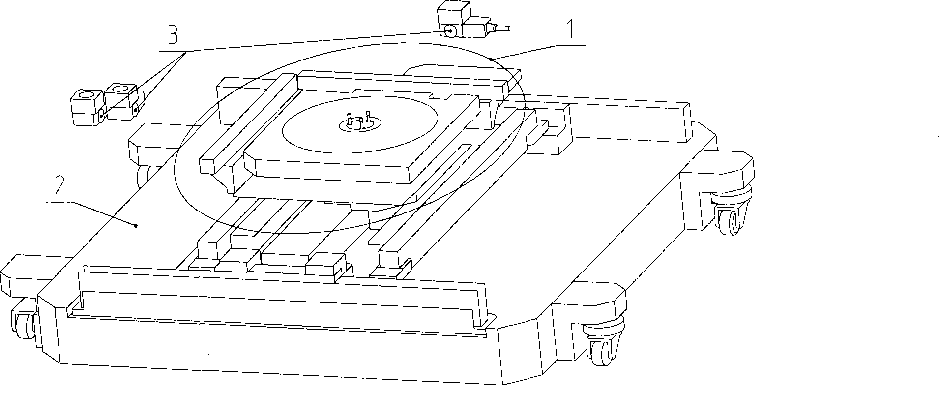 6 freedom degree precision positioning station capable of compensating z-direction position