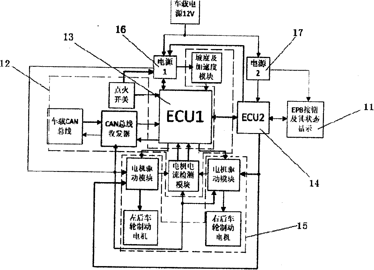 Vehicle parking braking system and control method for same