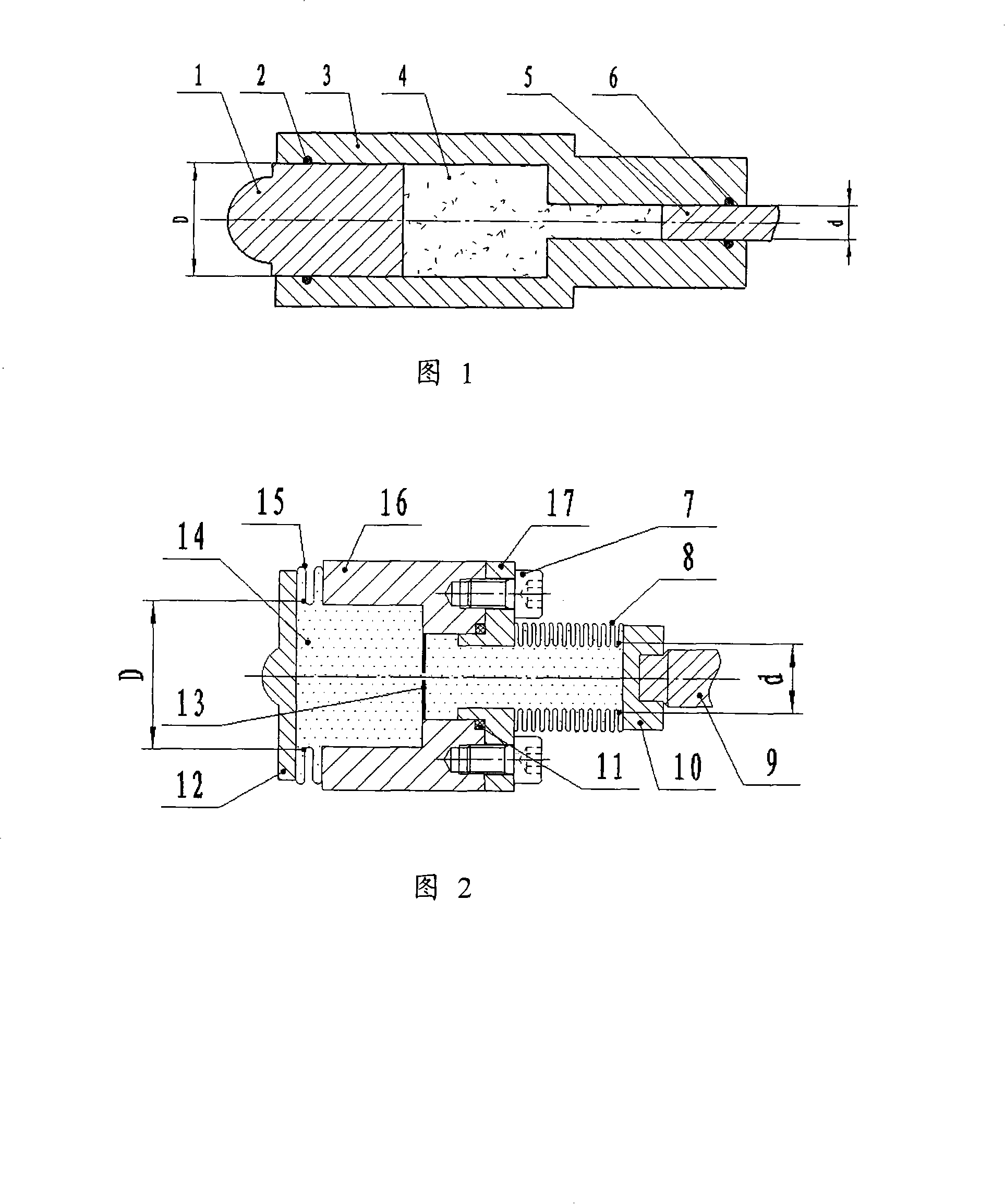 Corrugated pipe elastic element based precision micro- displacement hydraulic scaling device