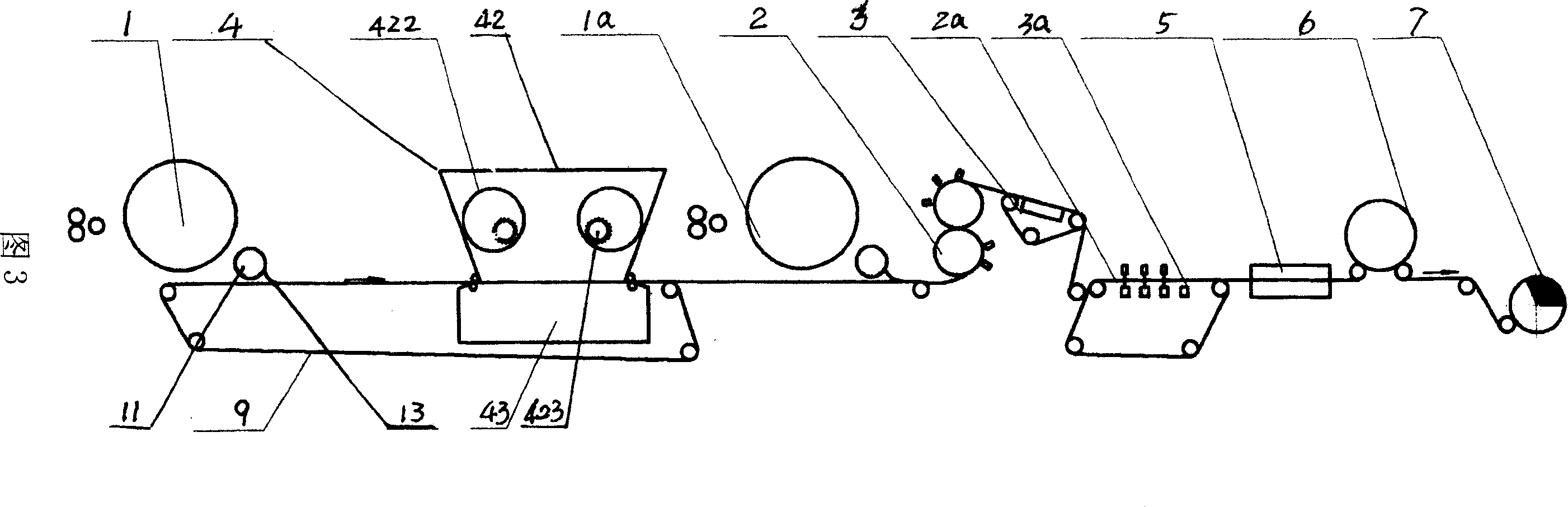 Air-lay web hydro-entangled composite entanglement product and preparing method and device