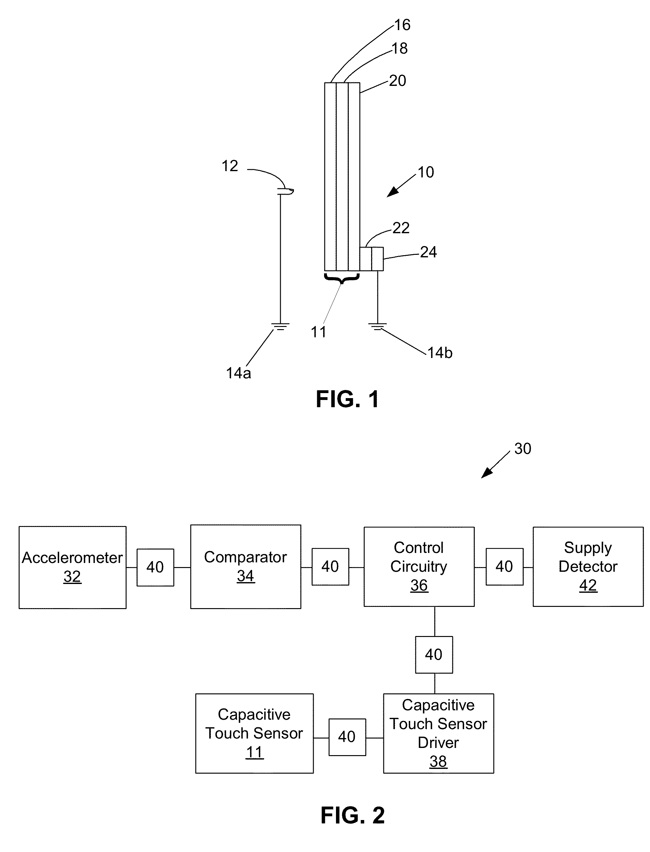 Method for improving sensitivity of capacitive touch sensors in an electronic device