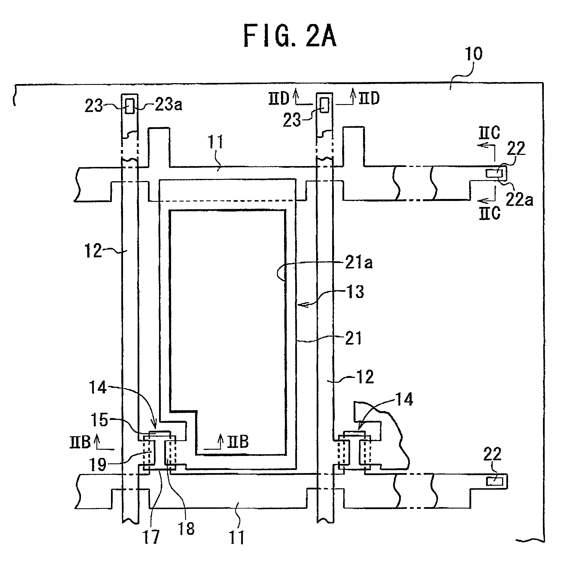 Active matrix addressing liquid-crystal display device