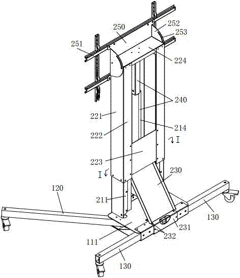 Foldable moving frame device