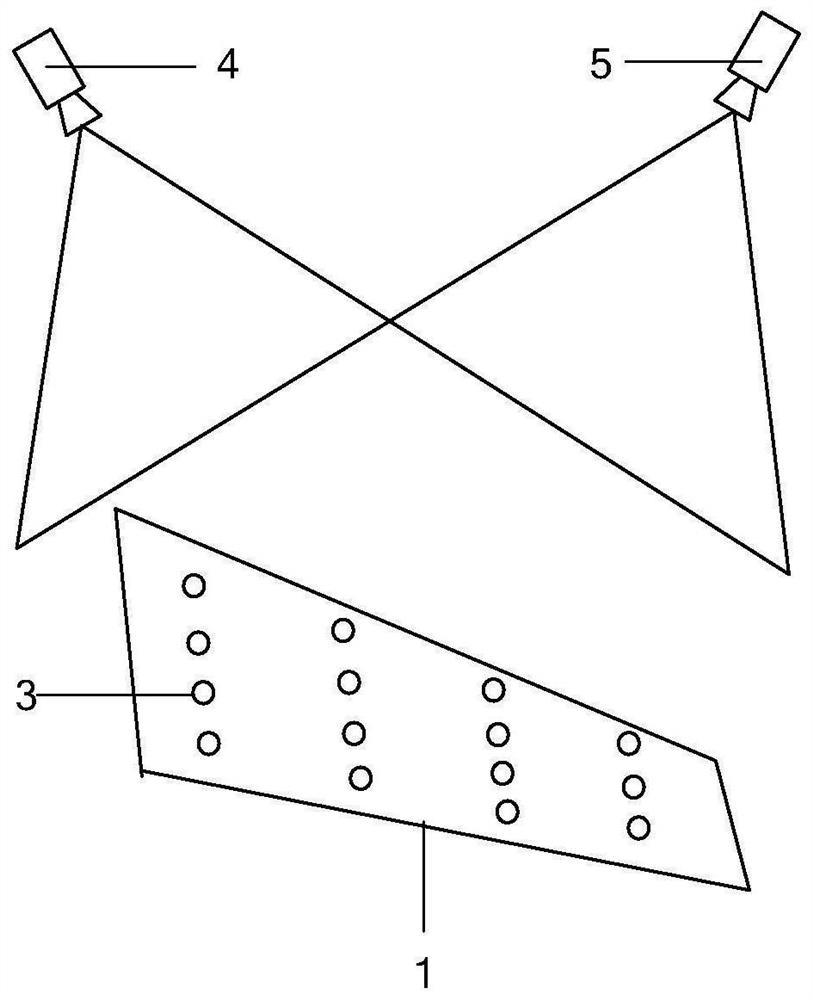 Wind tunnel test aircraft wing deformation full-field measurement method