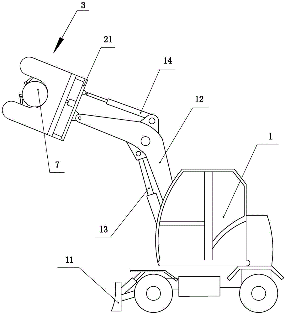 Cement pole erecting device