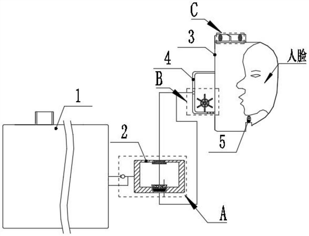 Respirator flow rate control device based on synchronous intermittent ventilation