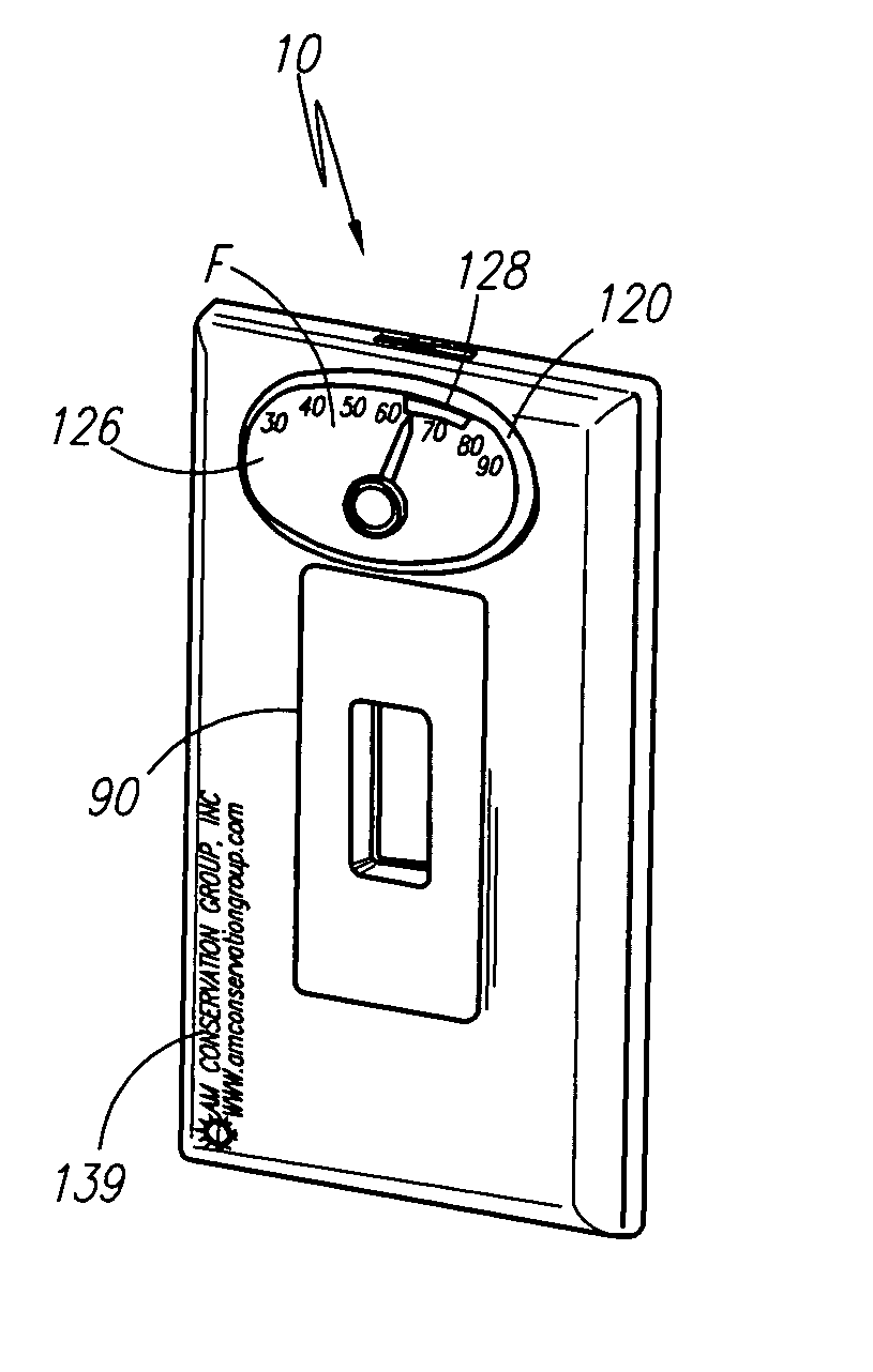 Universal wall plate thermometer