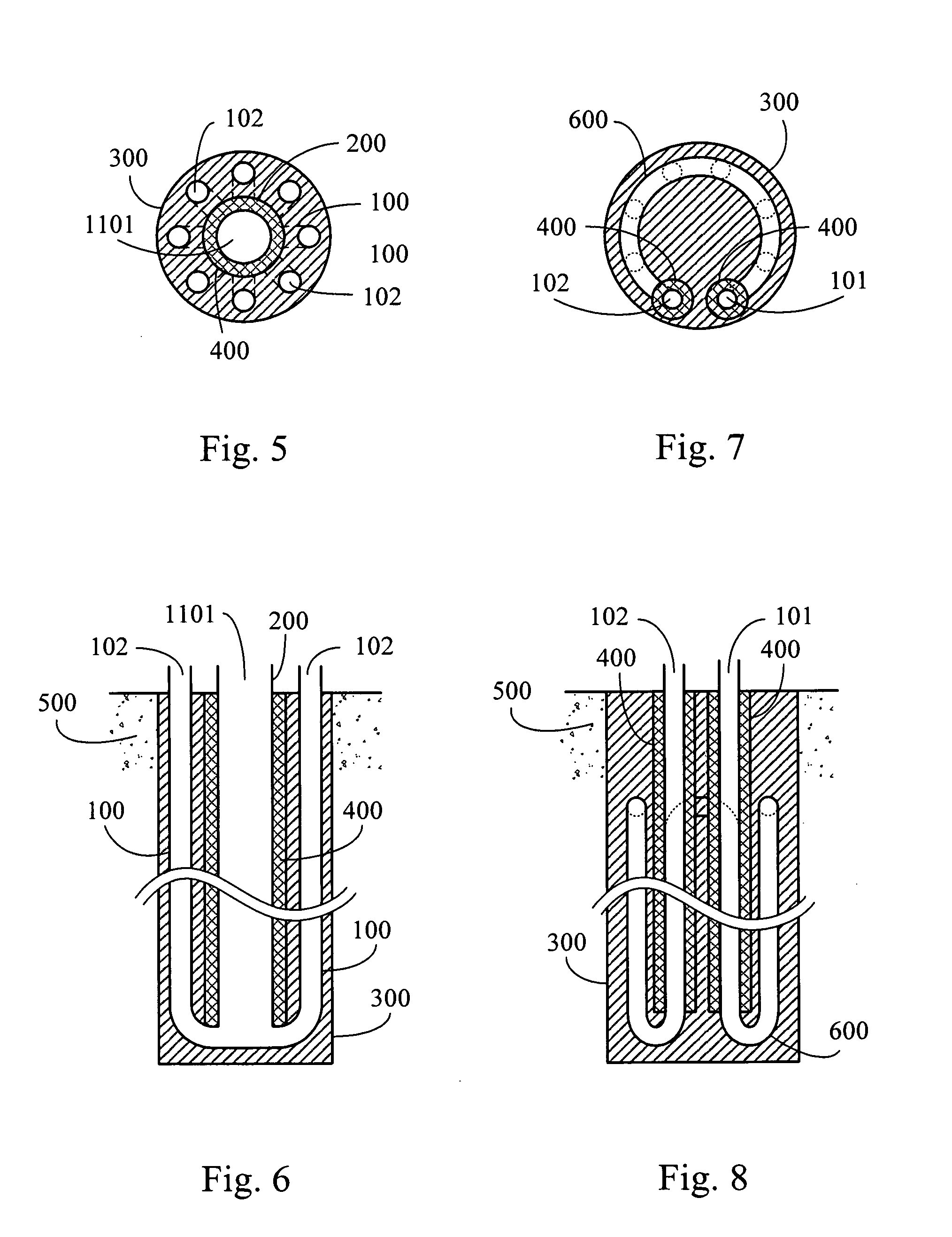 Thermal conductive cylinder installed with u-type core piping and loop piping