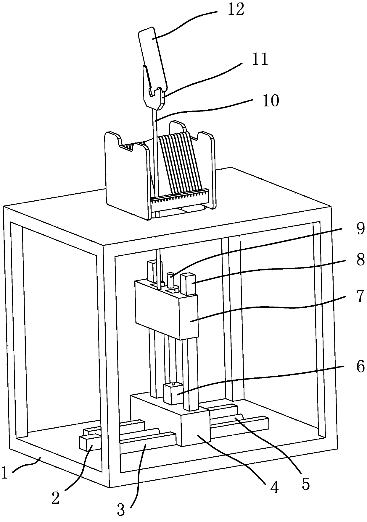 Conveying device for substrates of touch screens