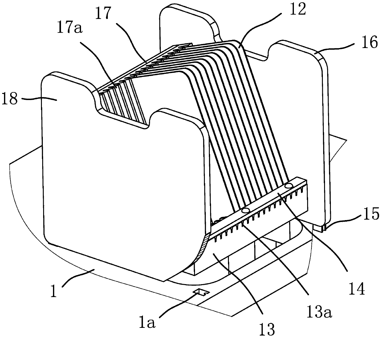 Conveying device for substrates of touch screens