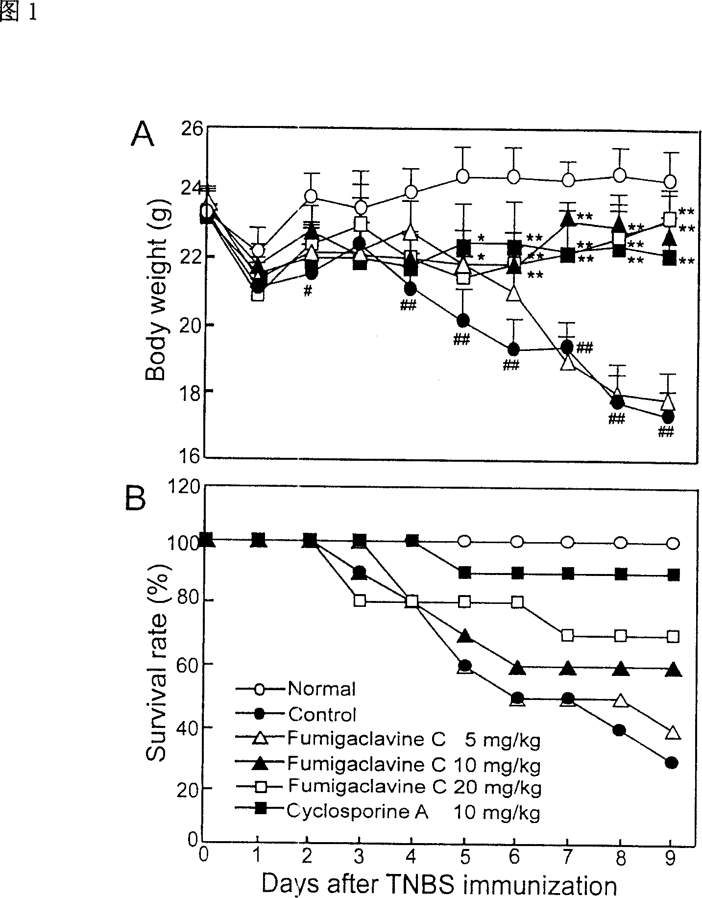 Application of fugillin in treating immunity entiritis and related immunity disease