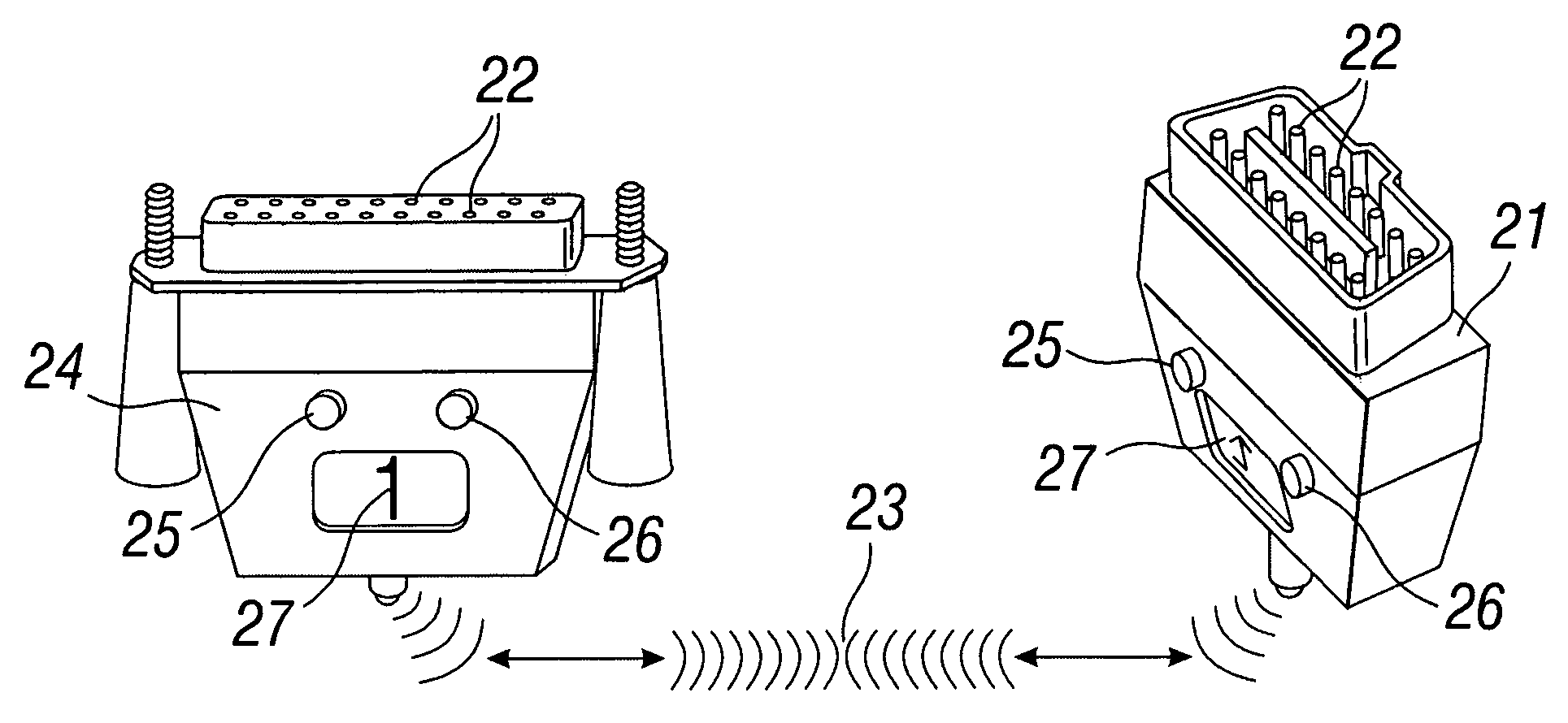 Wireless automotive data link connector