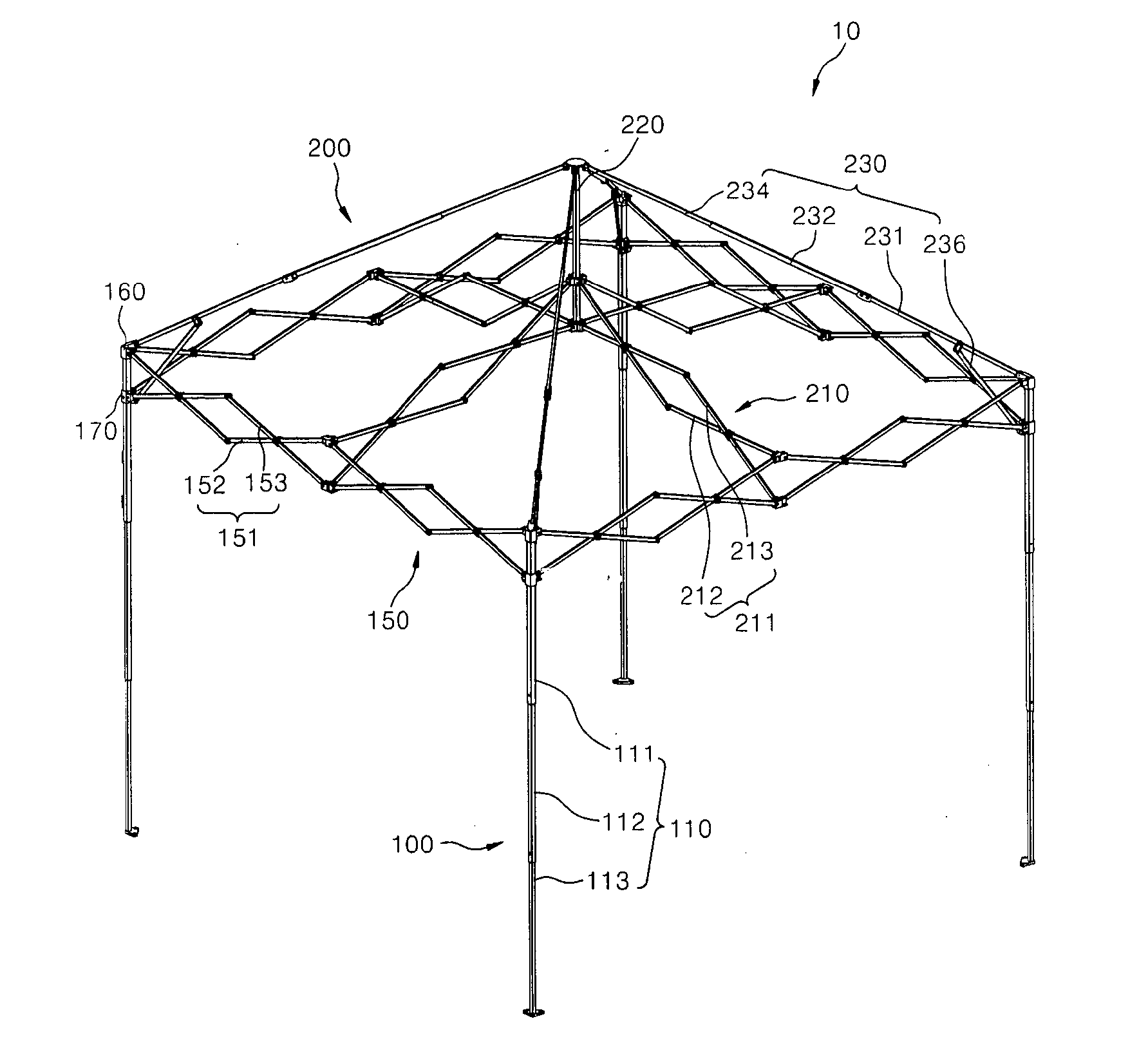 Firm canopy having no gaps