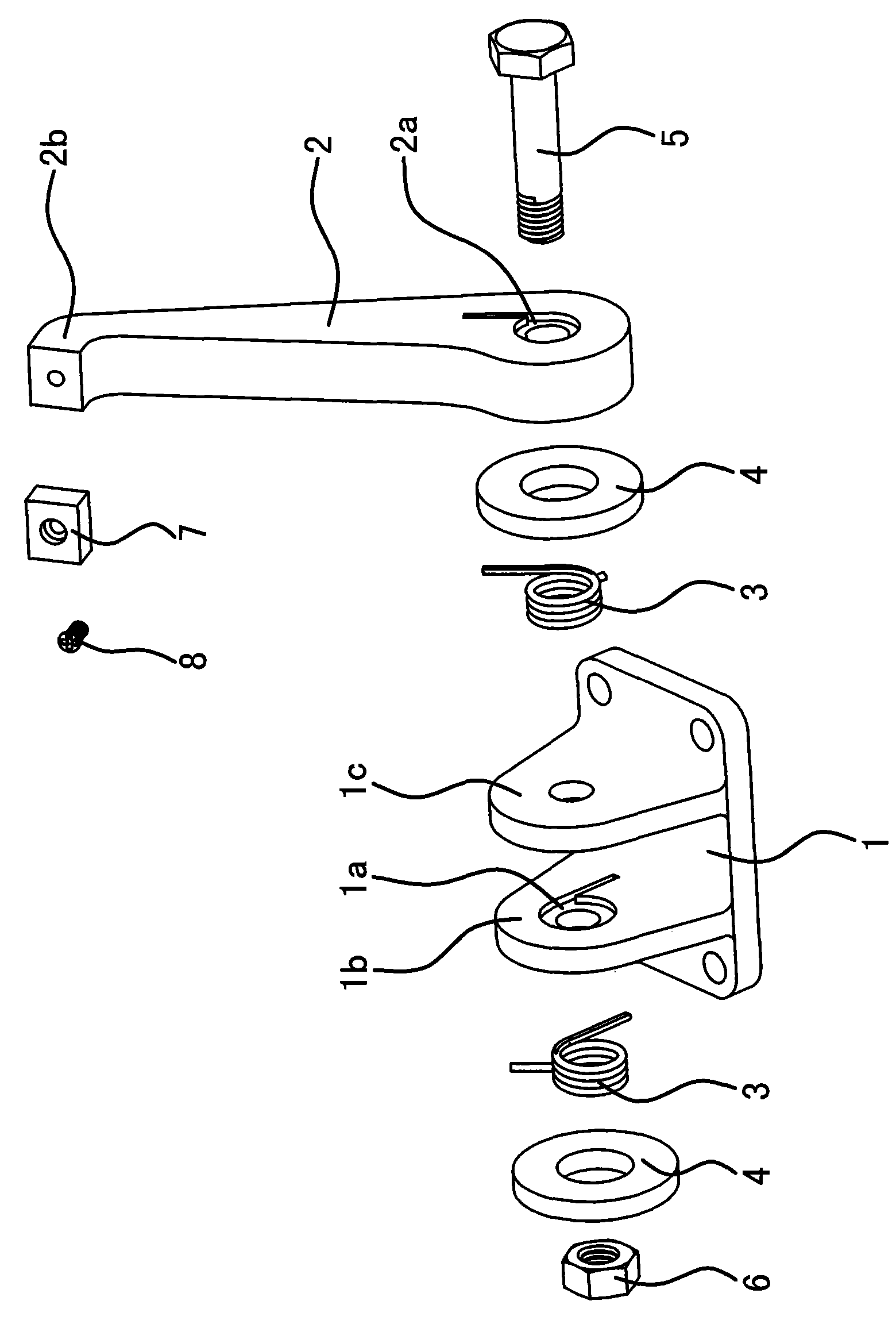 Torsional cantilever type shock absorber