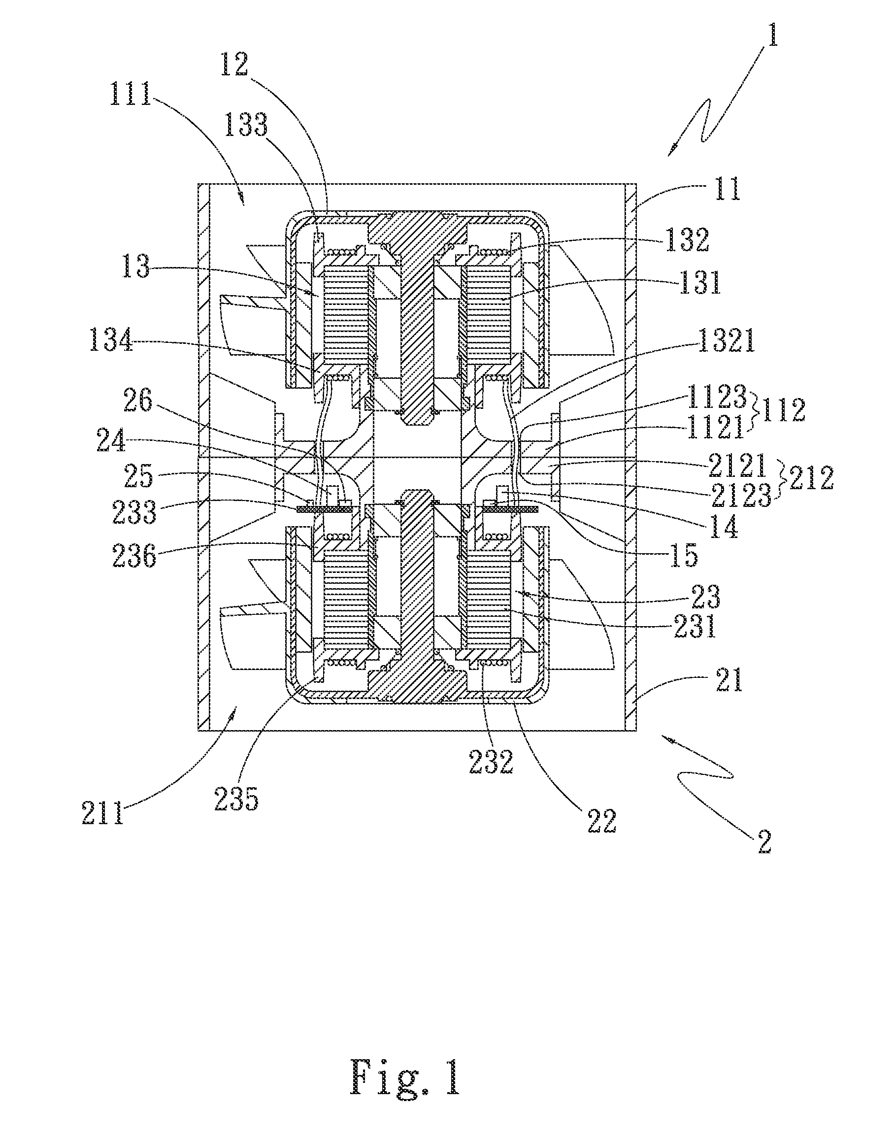 Integrated system of circuits for serial fan structure