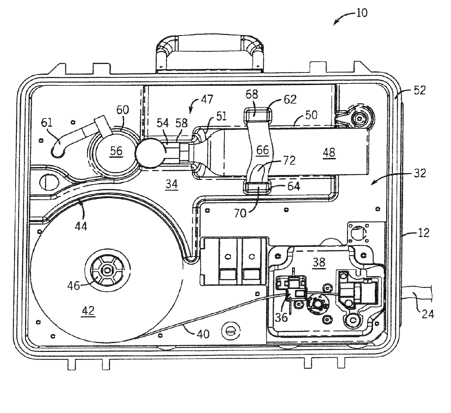 Gas system for wire feeding devices