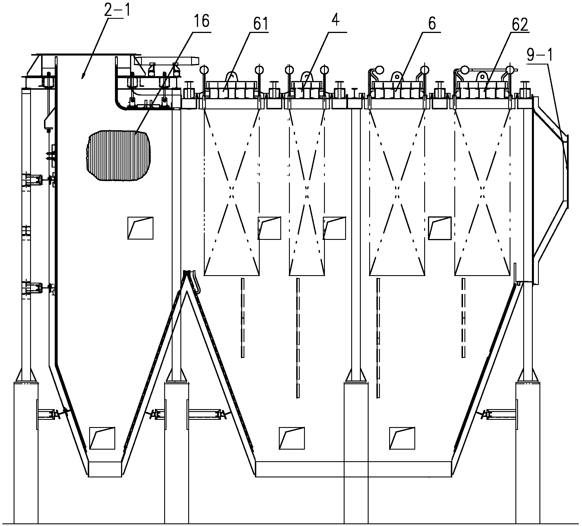 Boiler system using waste heat of flue gas of rotary hearth furnace