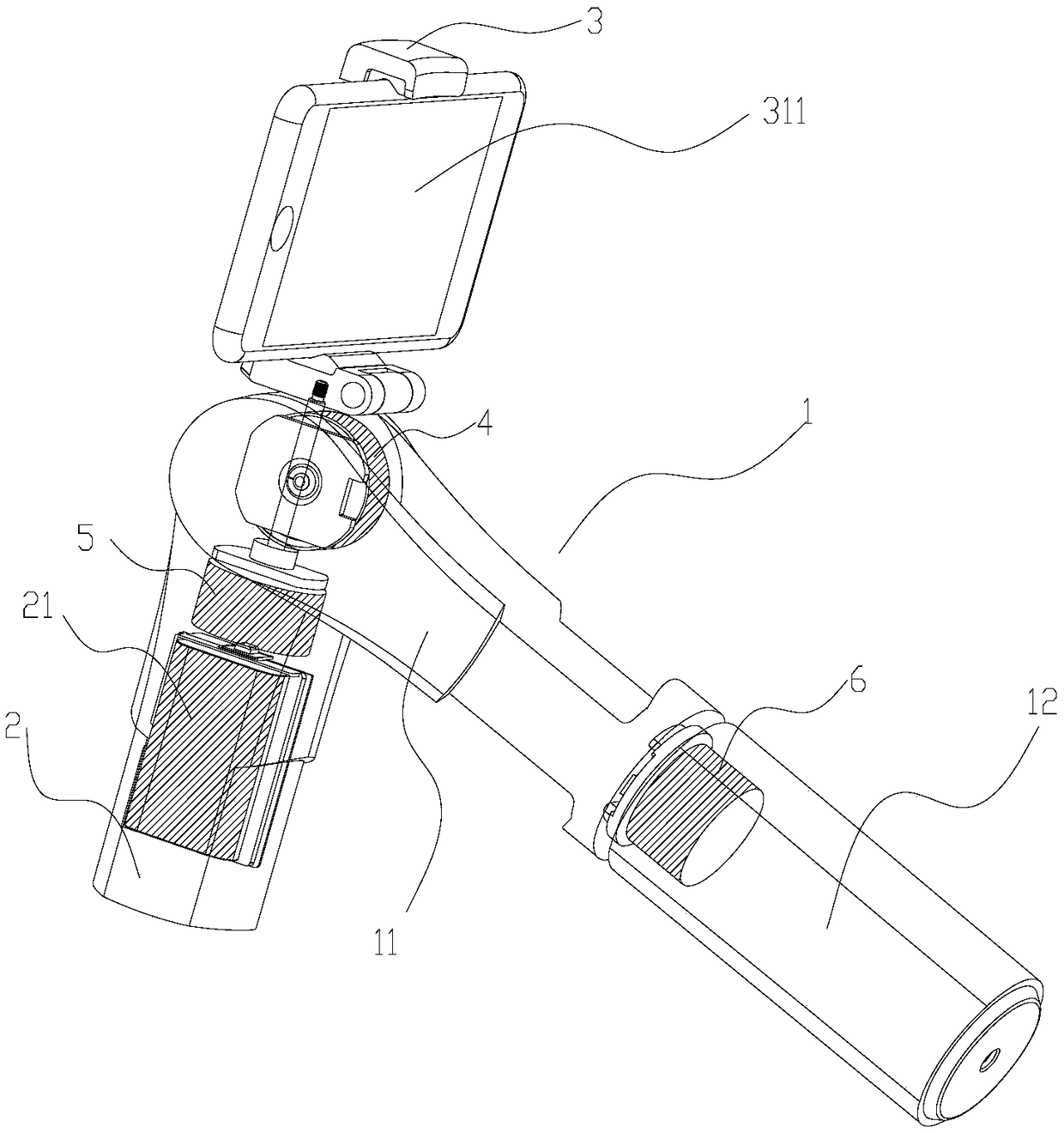 Counterweight rotating bracket and cloud platform and counterweight method formed by it