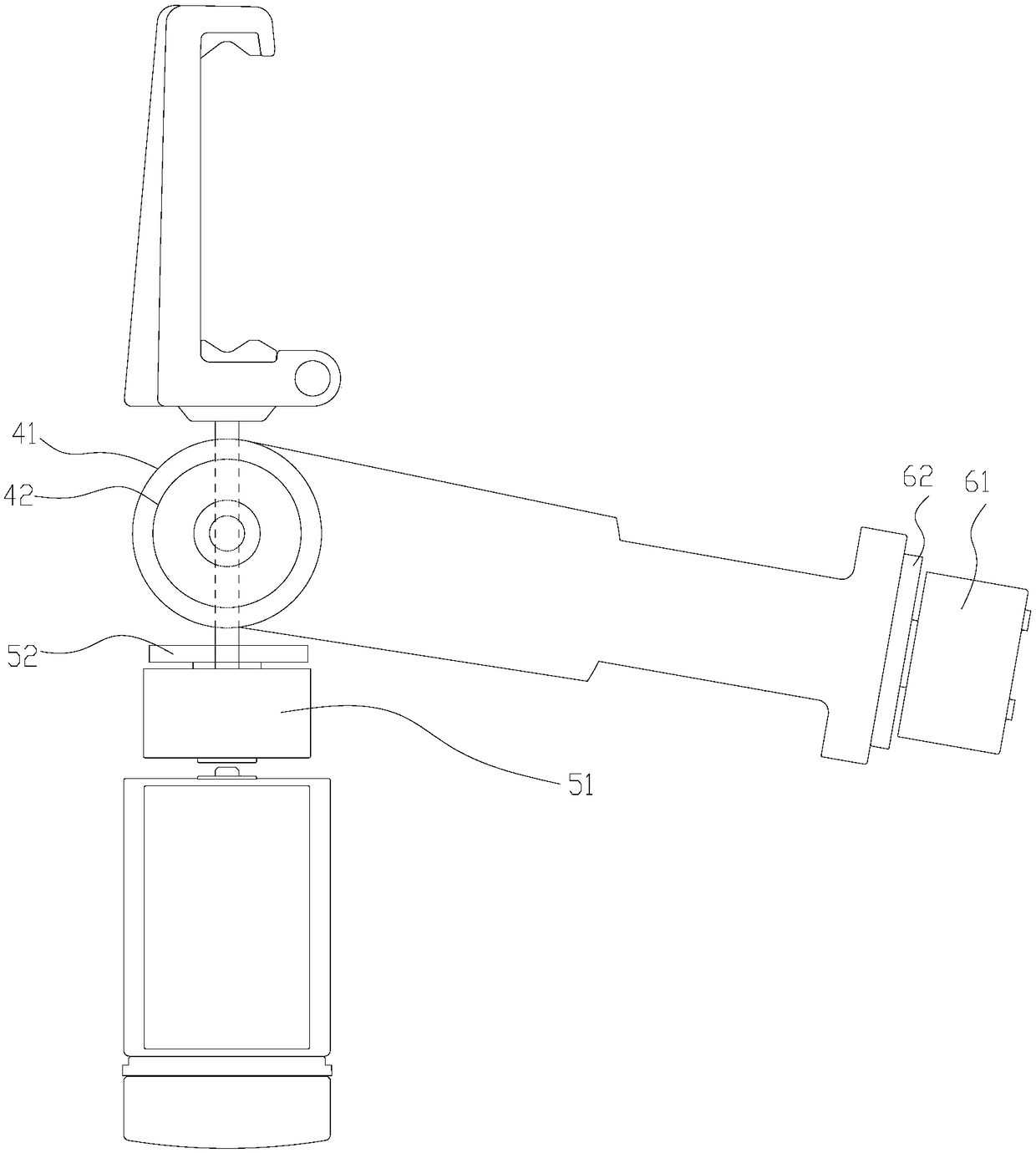 Counterweight rotating bracket and cloud platform and counterweight method formed by it