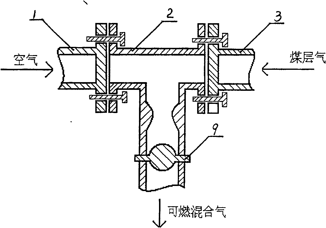 Electric controlled bivalve type mixer of fuel gas