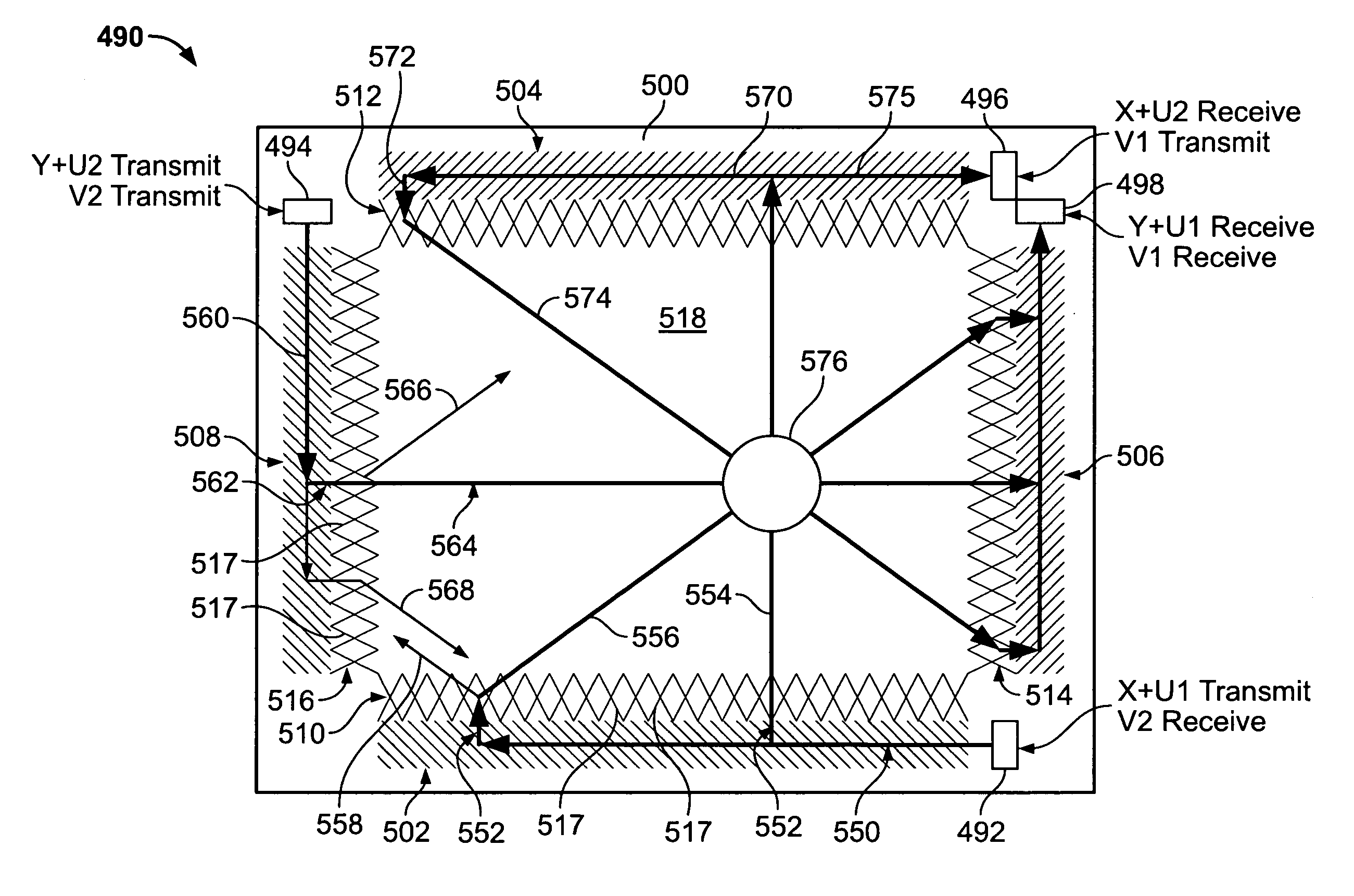 Touchscreen for detecting multiple touches