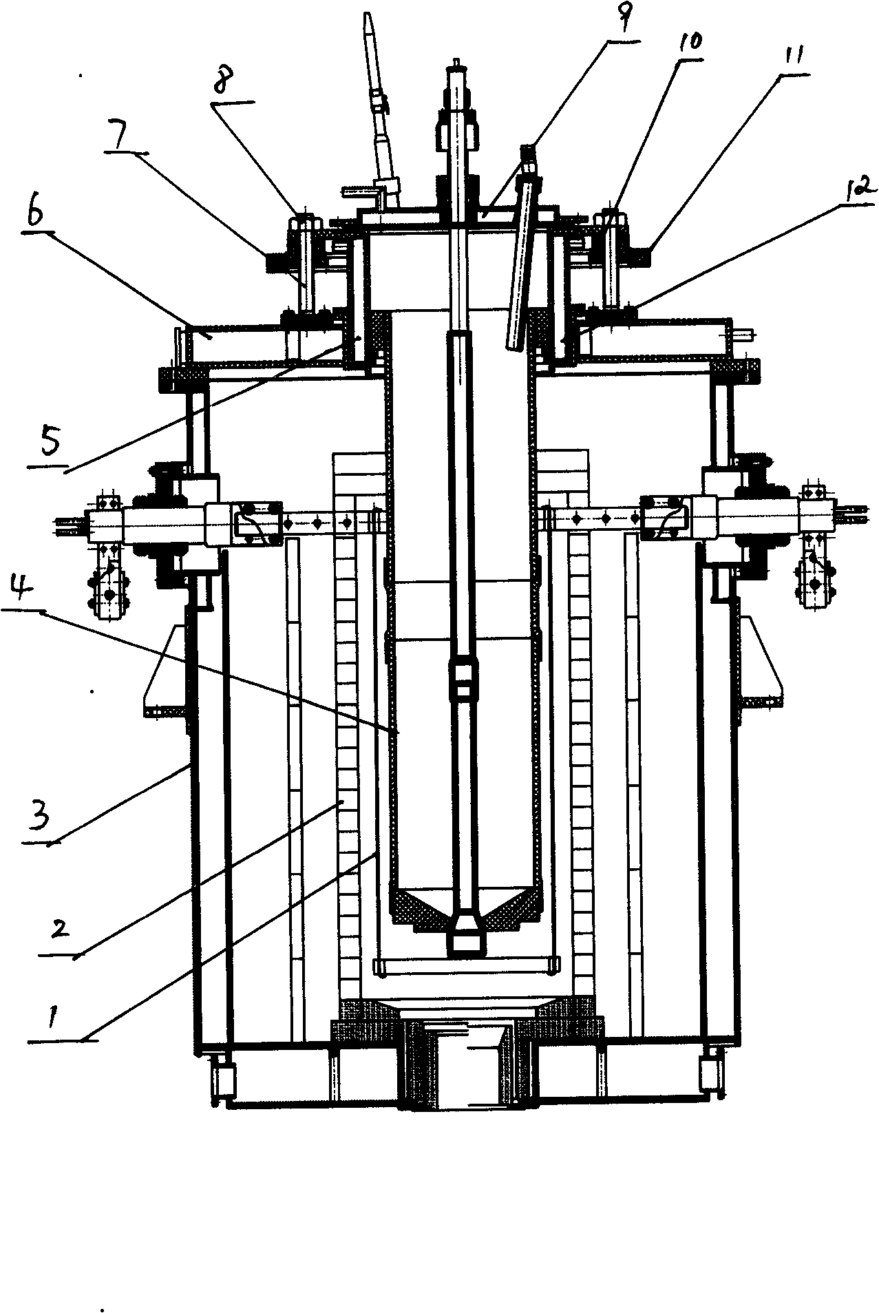 Silica glass continuous melting oven