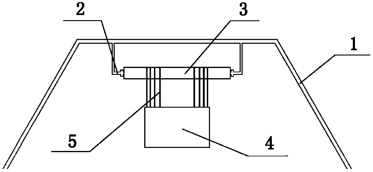 Test device for simulating continuous punching shear loading