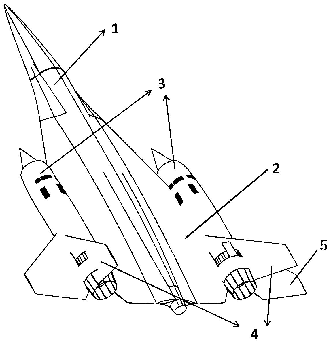 Vertical take-off and landing tailstock type supersonic unmanned aerial vehicle