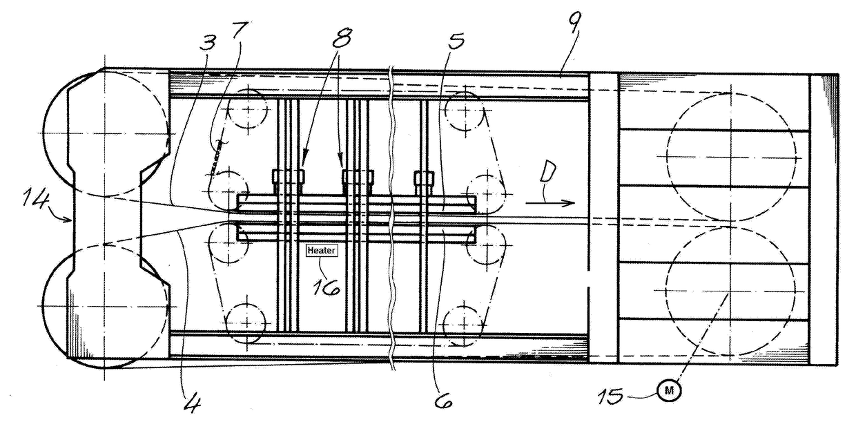 Continuous sheet press and method of operating same