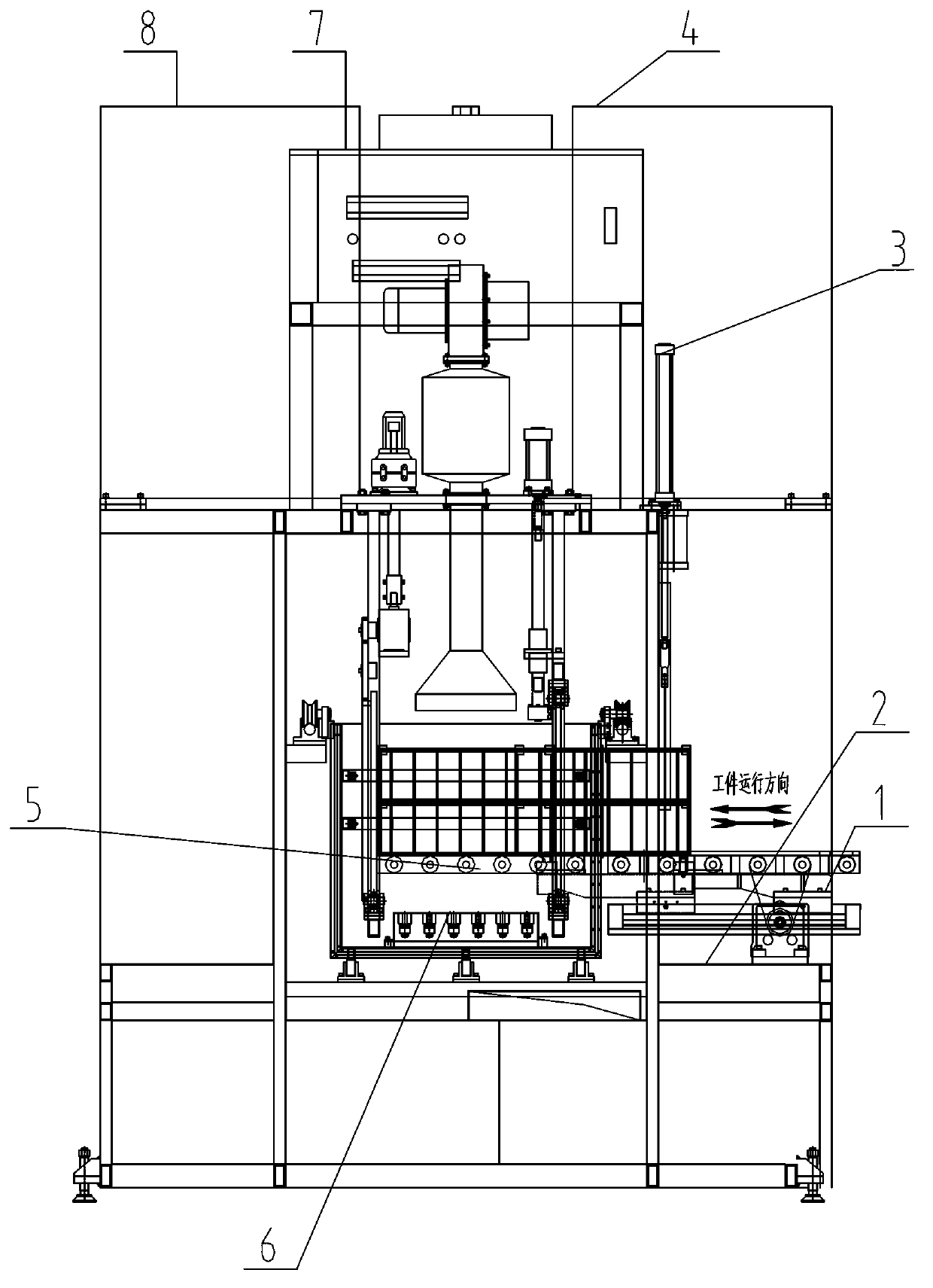 Liquid downward-jetting ultrasonic cleaning device