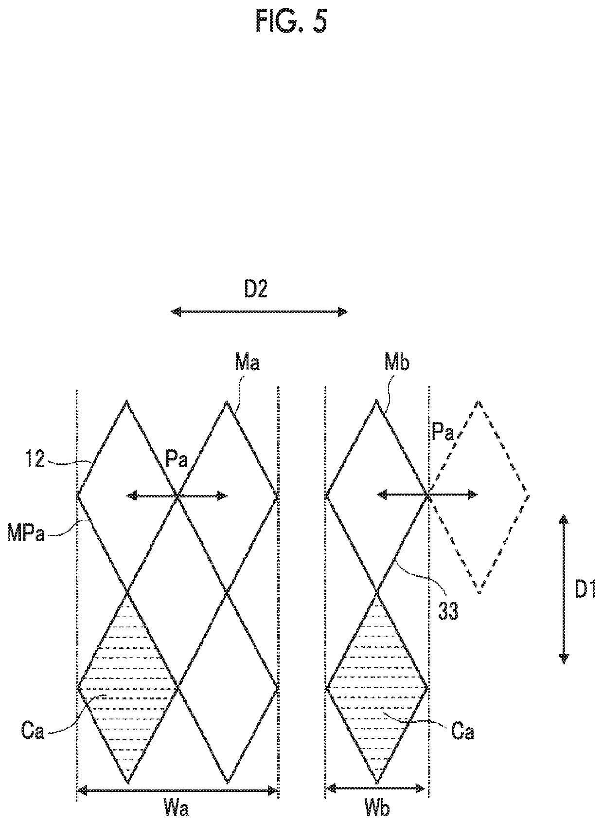 Conductive member for touch panel and touch panel