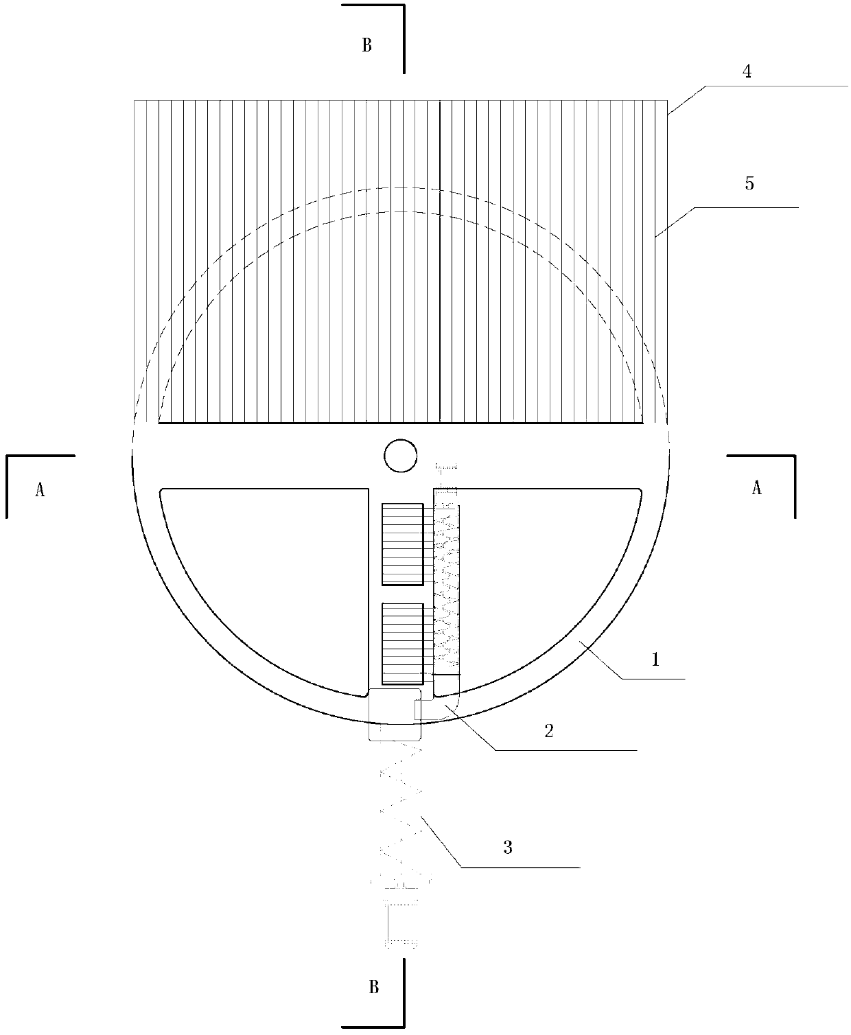 Device and method for elutriation and separation of sludge and treatment and reuse of sewage in through channel