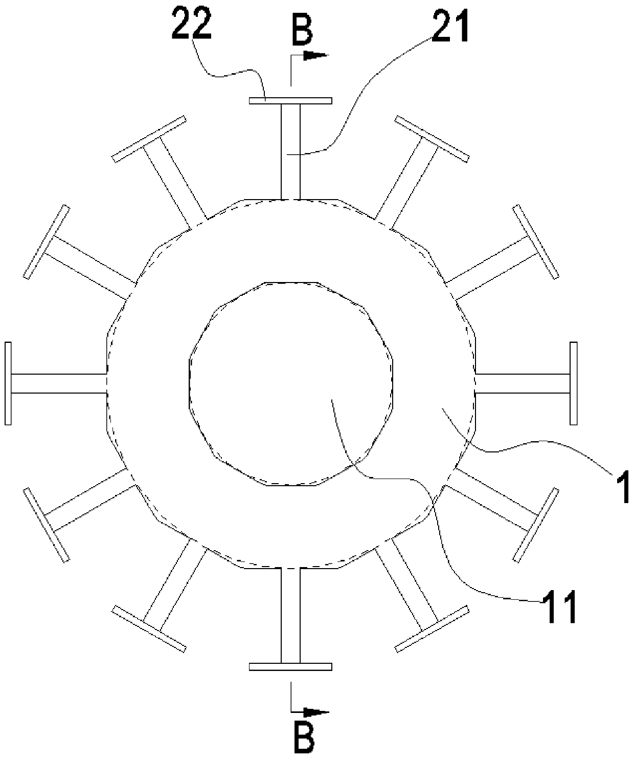 Punched sheet, iron core and motor