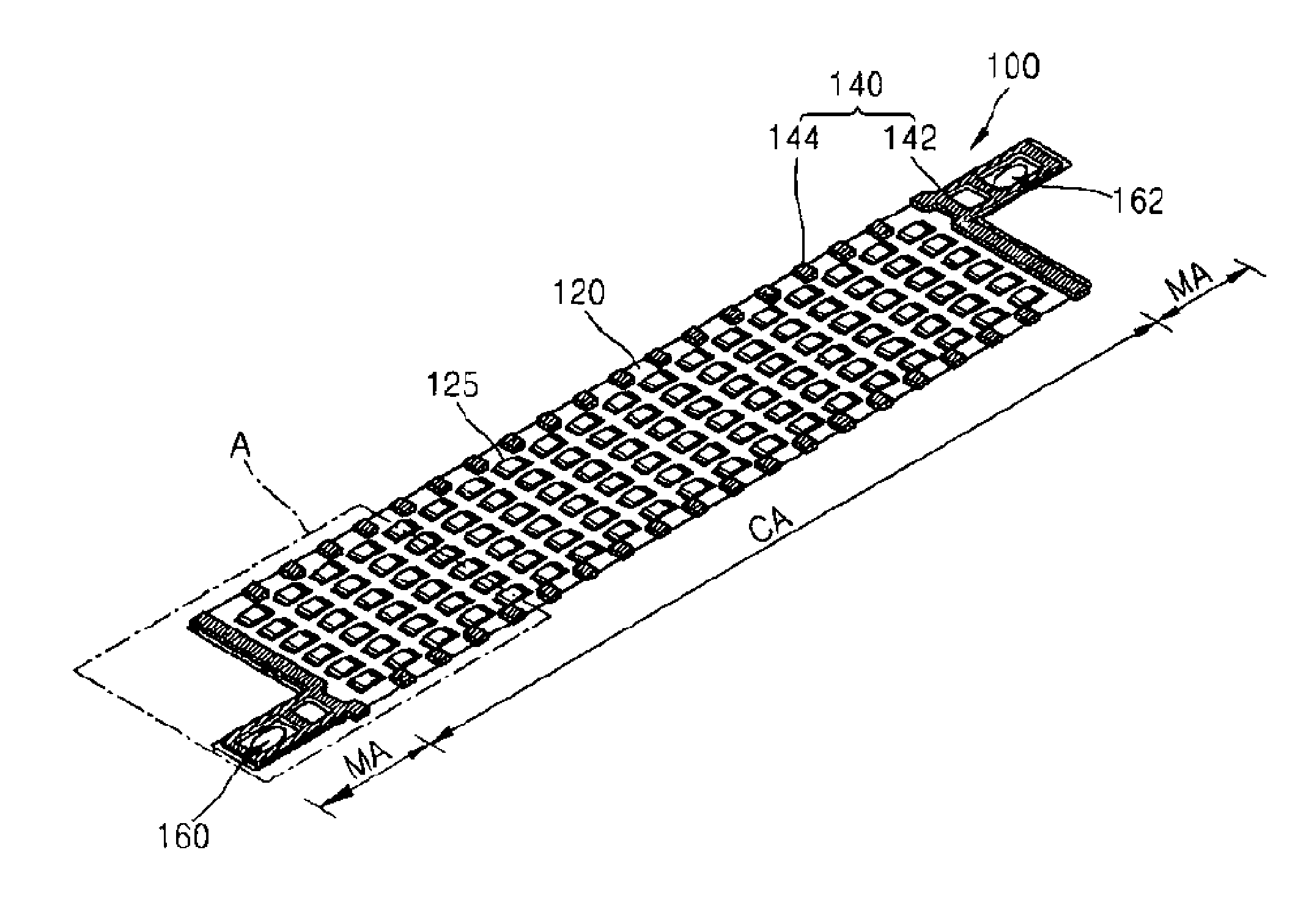 Metal separation plate for fuel cell stack and fuel cell stack having the same