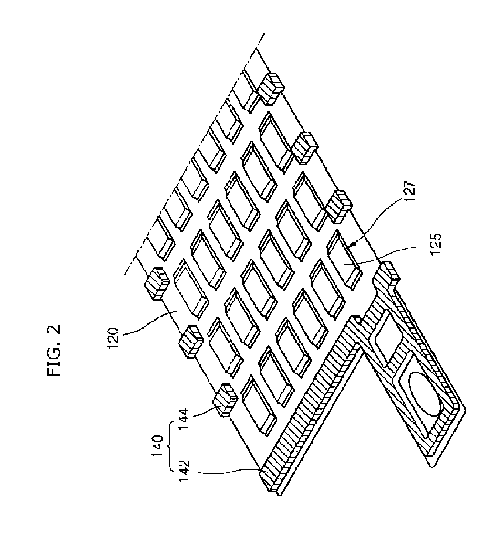 Metal separation plate for fuel cell stack and fuel cell stack having the same