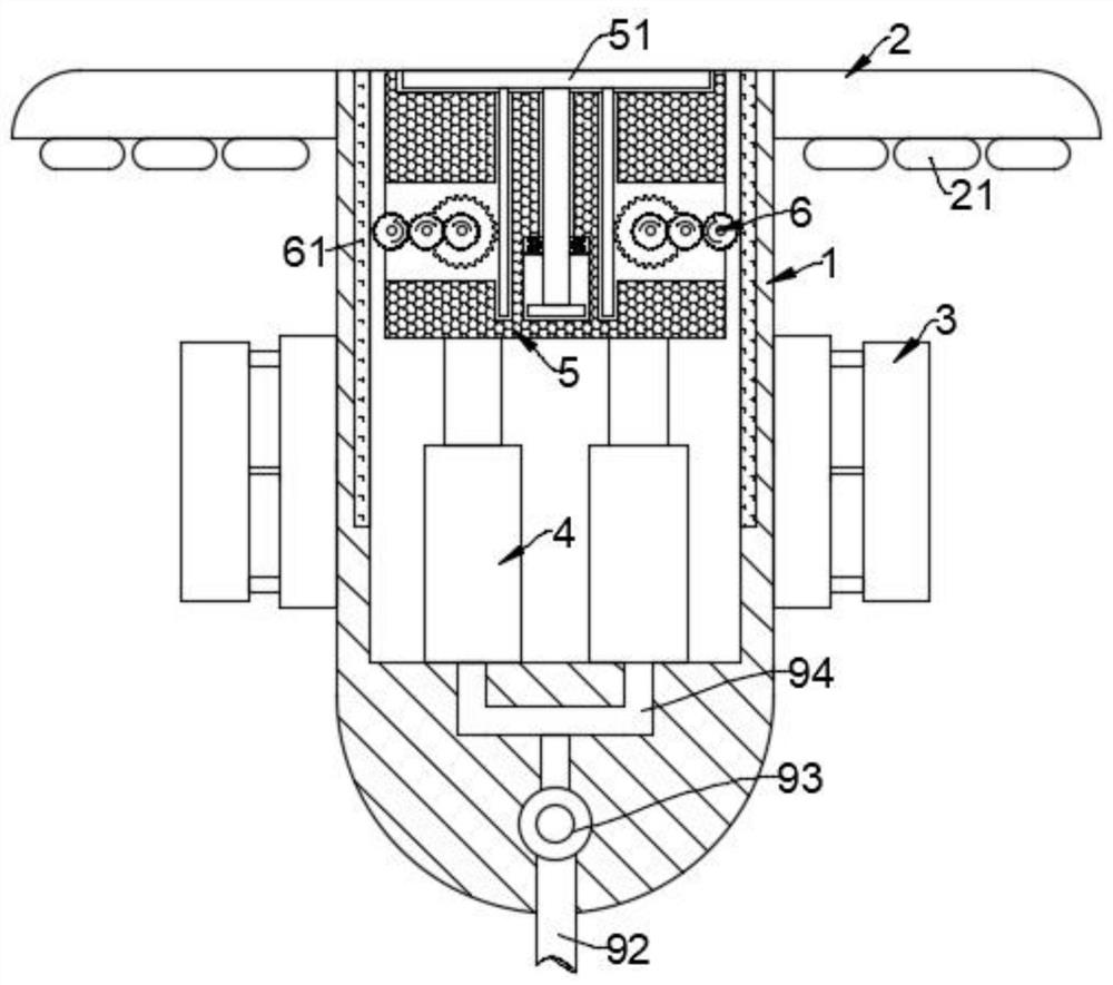 Unmanned aerial vehicle take-off power assisting device arranged on water surface