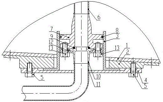 Sealing structure for case-penetrating pipelines