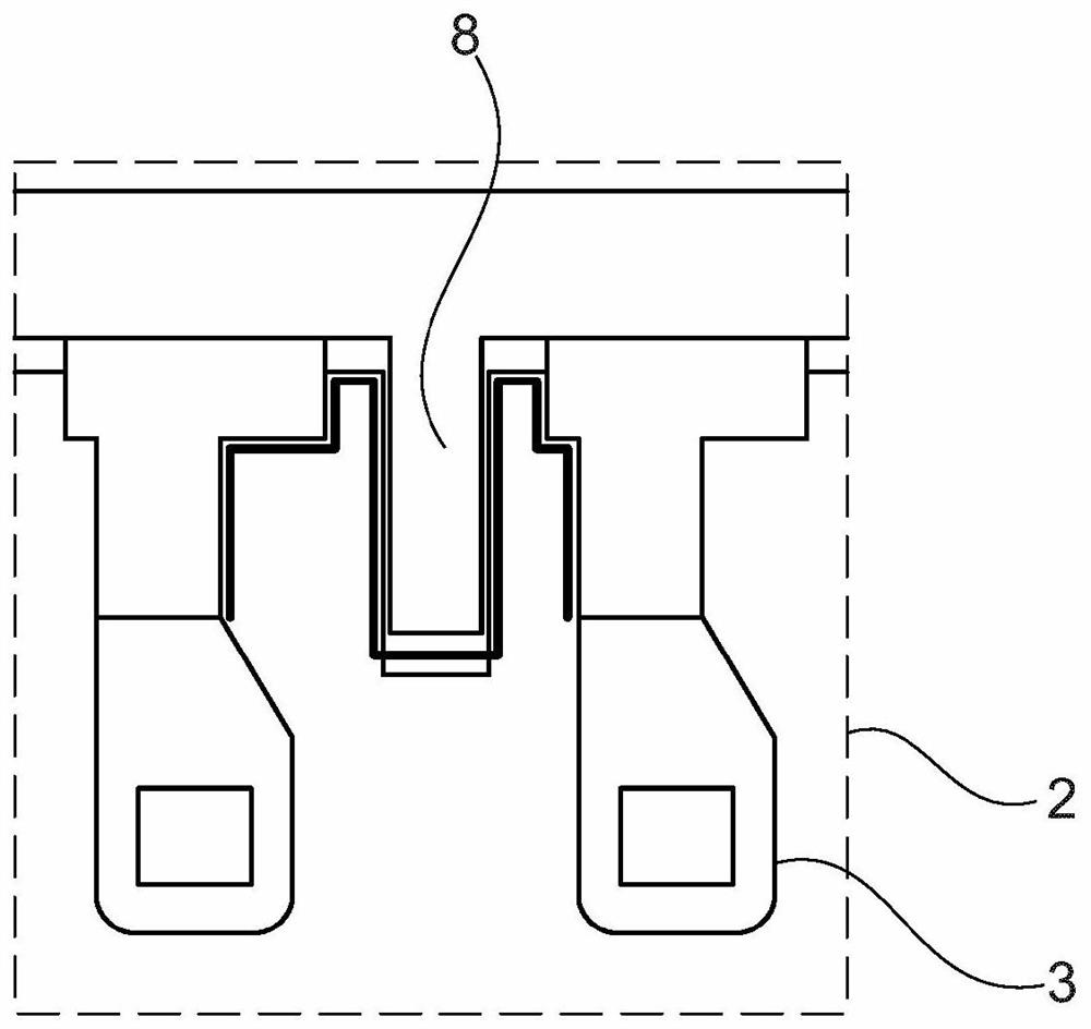 Plug-in connector with improved protection against high-voltage flashovers