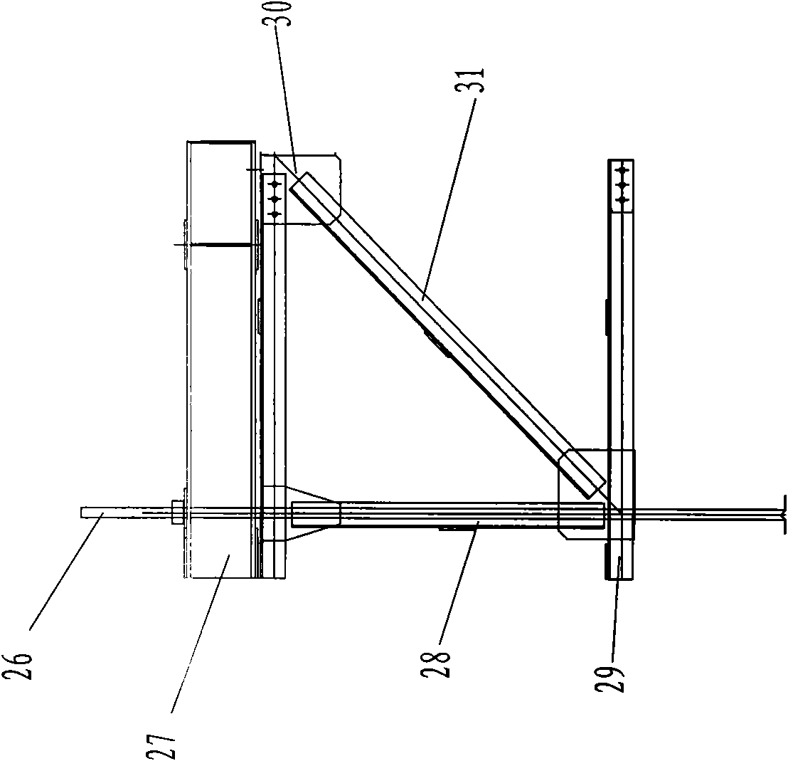 Receding construction method of cradle of continuous girder bridge made of prestressing concrete